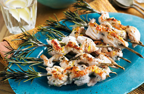 Turkey and rosemary skewers  recipe
